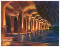 Roosevelt Bridge at Night Oil Painting